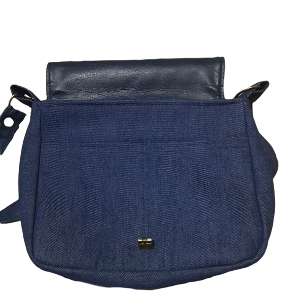 Denim Tote Bag Patchwork  Recycled  Shoulder Chala Patch - Picture 5 of 5